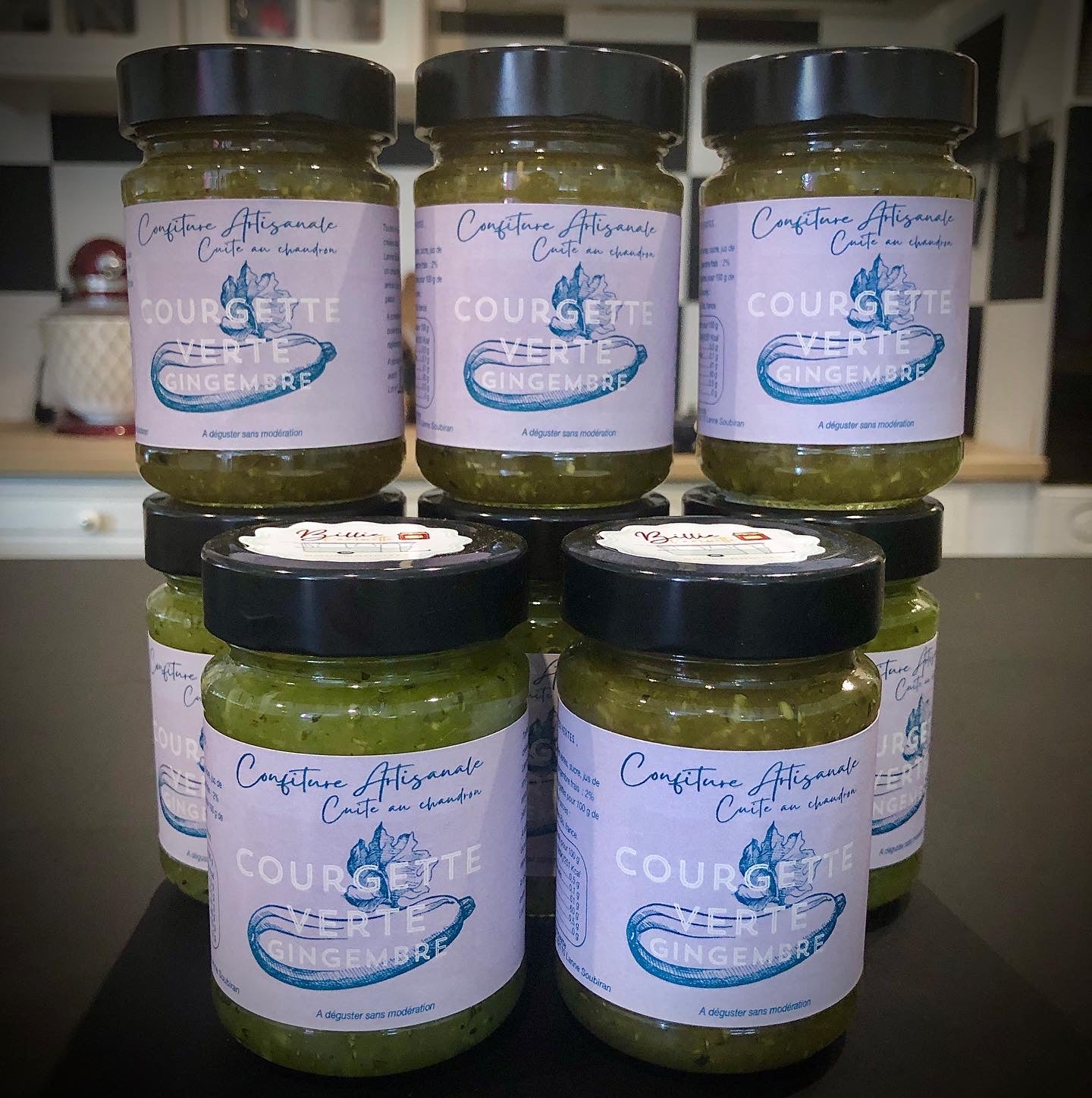 Confiture  de Courgettes vertes/Gingembre frais