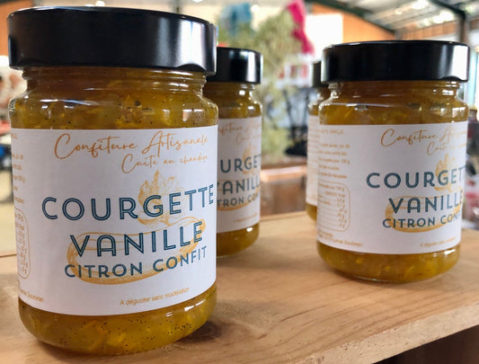 Confiture courgettes jaunes / vanille / Ecorces de citron jaune