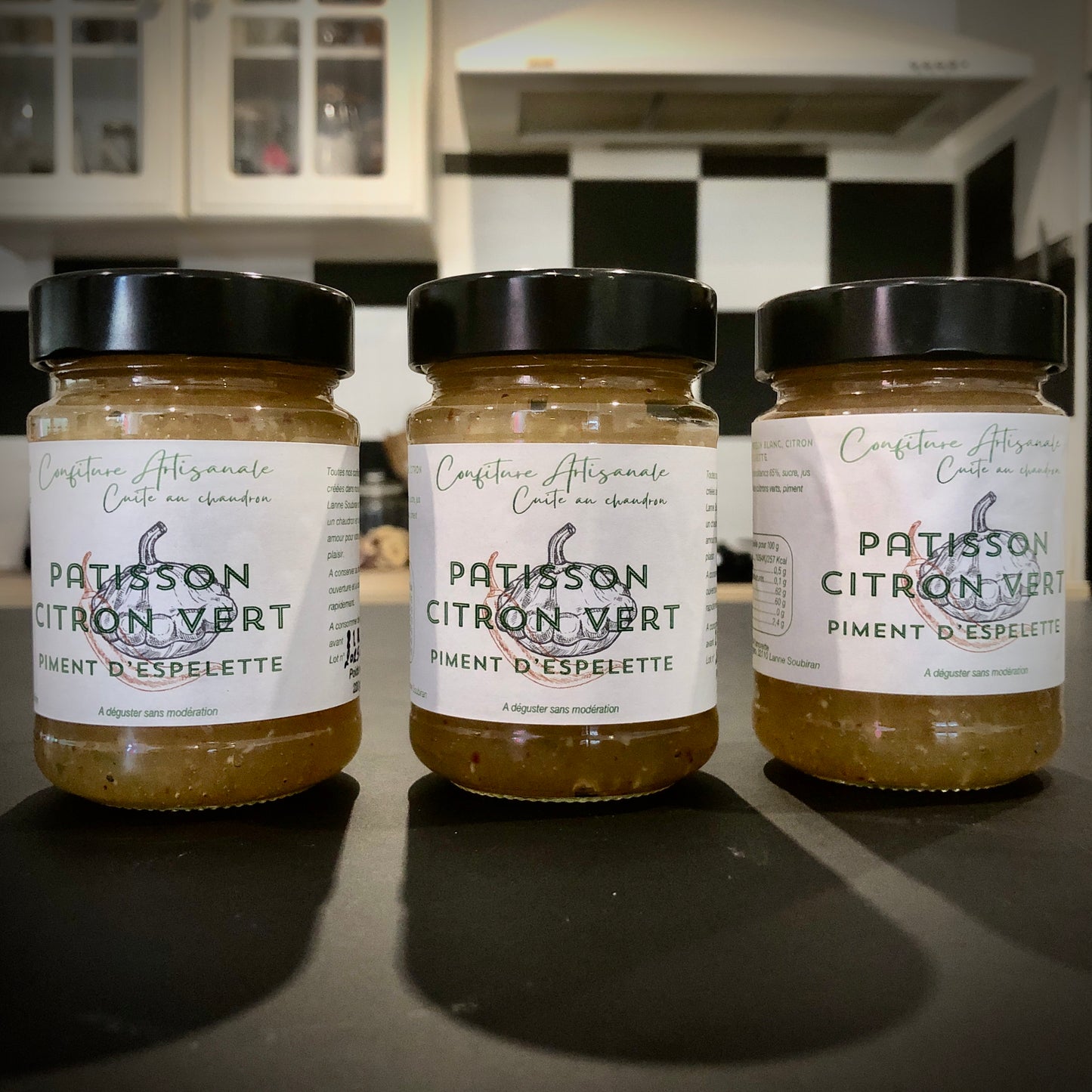 Confiture Pâtisson/ Citron vert/ Piment d'Espelette